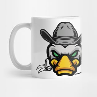 duck in his cowboy hat angry duck Mug
